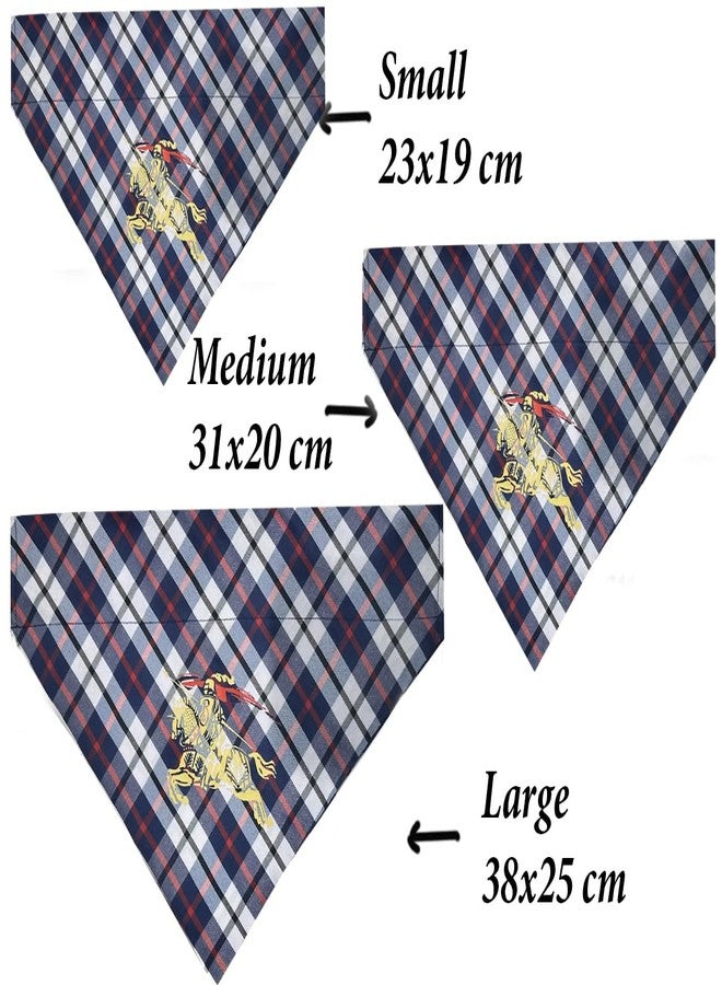 LaVichitra Dog Bandanas | Apparel Bandana Scarf for Dogs & Puppies | Cute & Modern | All Breeds Scarf Adjustable Accessories for Small to Large Dog Puppy Brown Large (Check b(L)) - Image 3